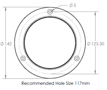 BTL  Indicator Tail Light-Amber 110mm Steel Flange Amber Lens