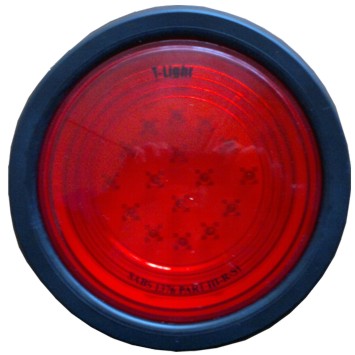 Stop Tail Light-Red 110mm Red Lens with rubber