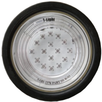 Indicator Tail Ligh- Amber 110mm Clear Lens  with rubber
