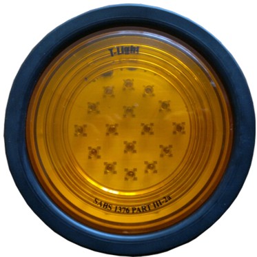 Indicator Tail Light-Amber 110mm Amber Lens  with rubber