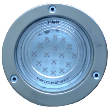 Indicator Tail Light-Amber 110mm Steel Flange Clear Lens