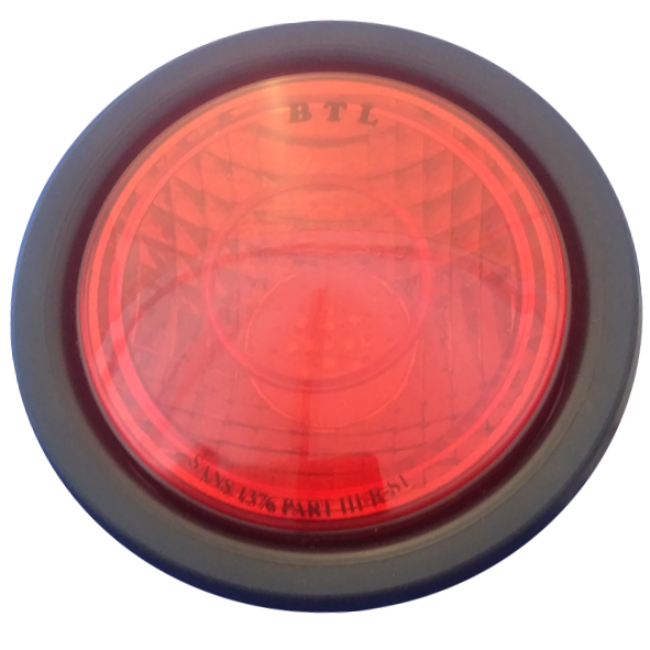 BTL  Stop Tail Light-Red 110mm Red Lens with rubber
