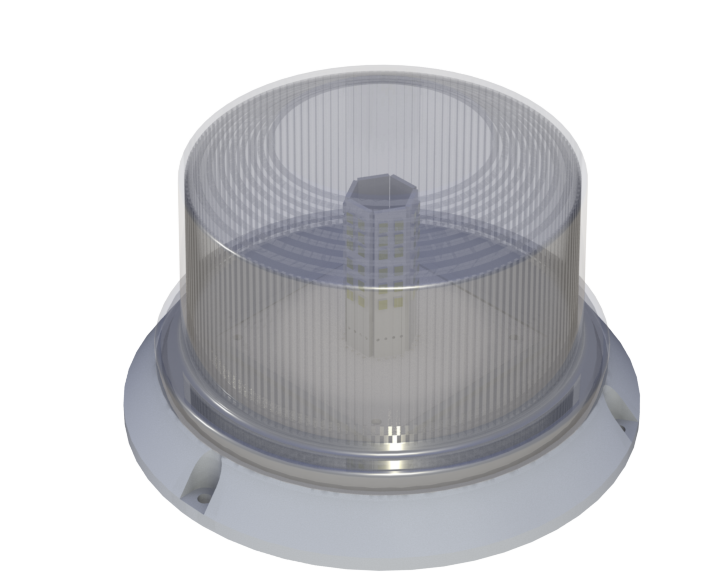Strobe-Beacon Green-Plastic-24 LED Clear Lens 12-72V