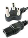 Connector -  Mains Lead (power to light)Plug IEC 1.8M BLACK