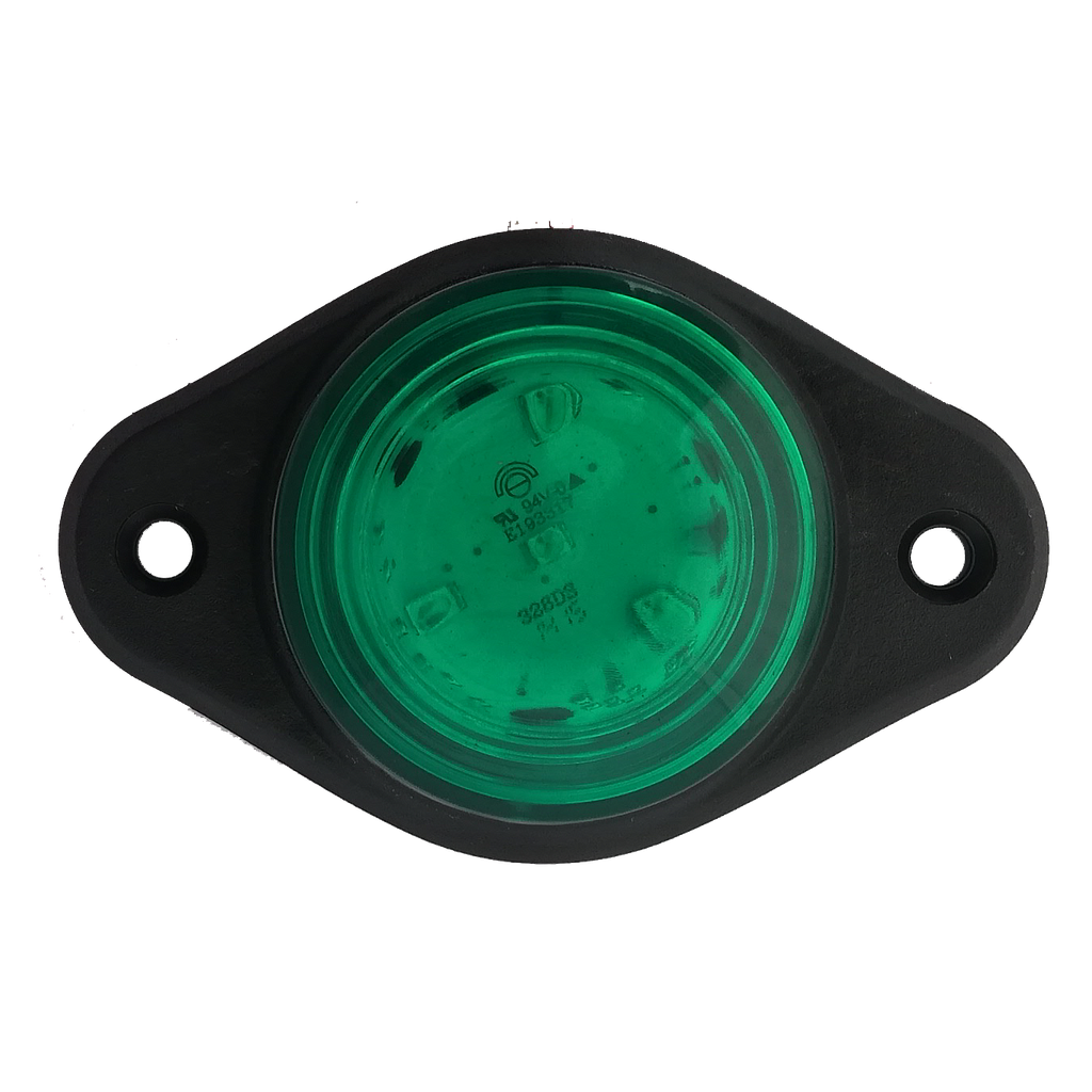 Marker Light Oval-Green 4LED-Green Lens 12/24V