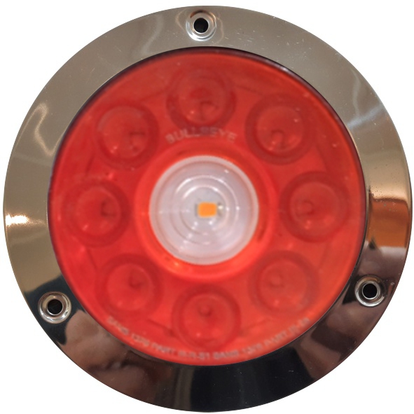 BullsEye Light-Red/Amber 110mm - with Steel Flange