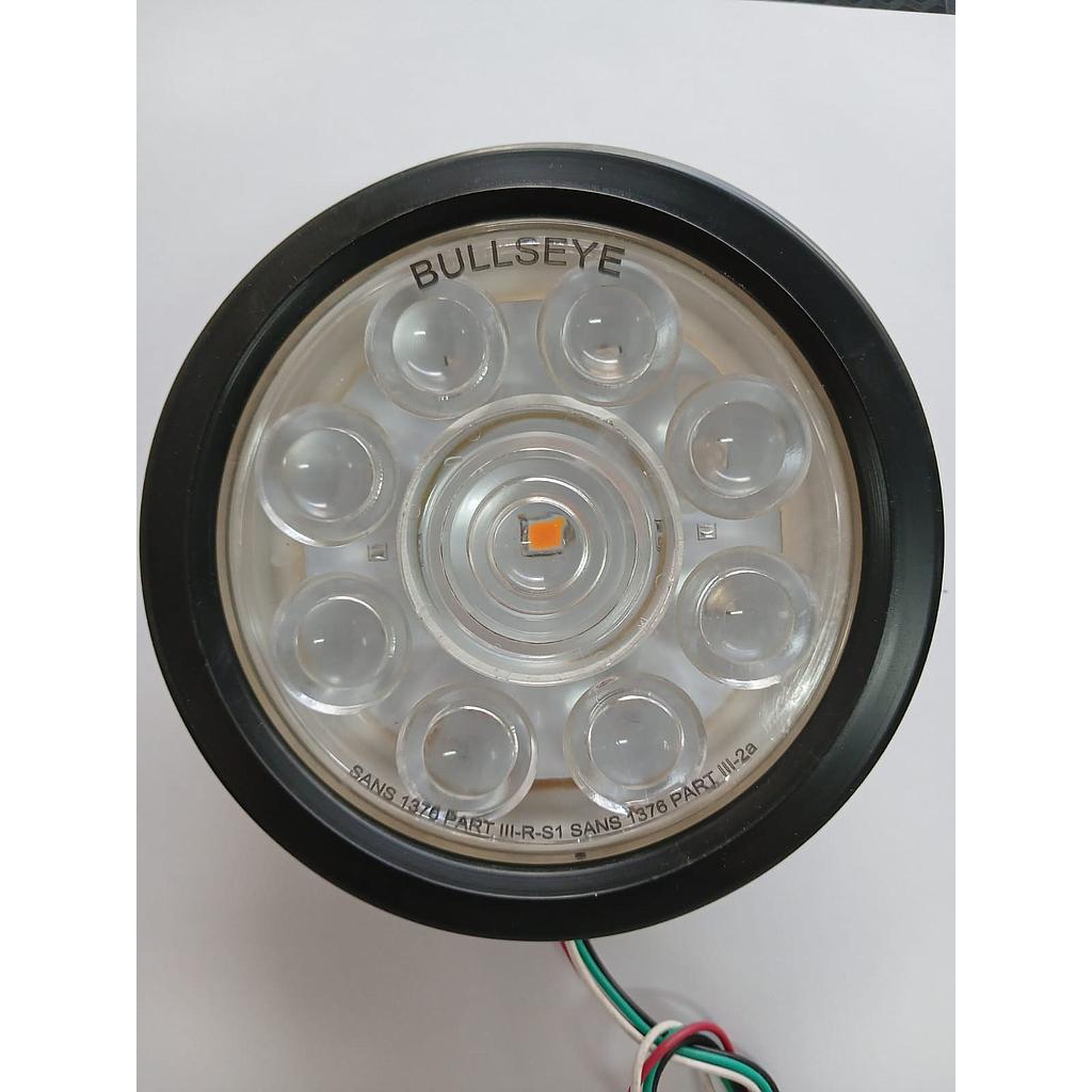 BullsEye Light-Red/Amber 110mm Clear Lens- with Rubber