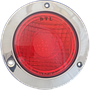 BTL  Stop Tail Light-Red 110mm Steel Flange-Red Lens