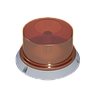 Strobe-Beacon Amber-Plastic-24LED-Amber Lens 12-72V